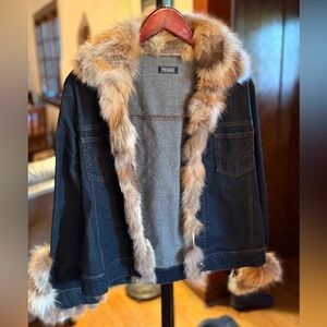 Fur Trim Jean Jacket